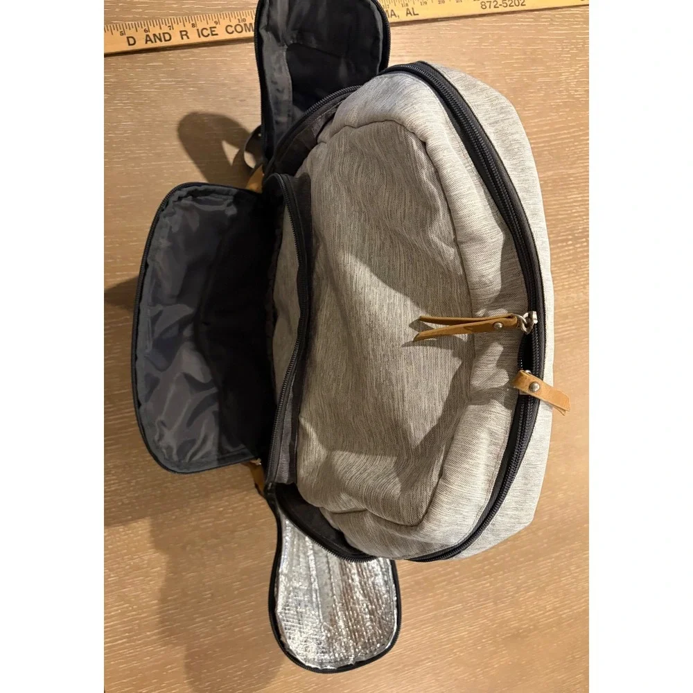 Eddie Bauer Cascade First Adventure Diaper Bag Backpack Grey Heathered EB21034